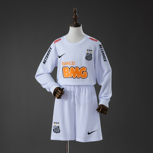 2012-13 Santos FC Home Retro Long Sleeve Kids Kit Jersey