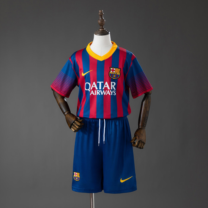 2013-14  Barcelona Home Retro Kids Kit Jersey
