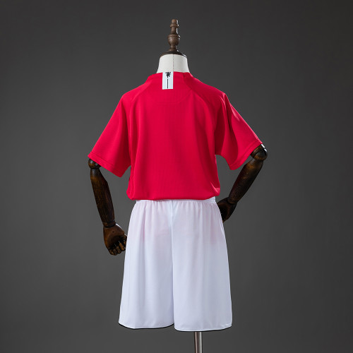 2007-2008 Manchester United Home Retro Kids Kit Jersey