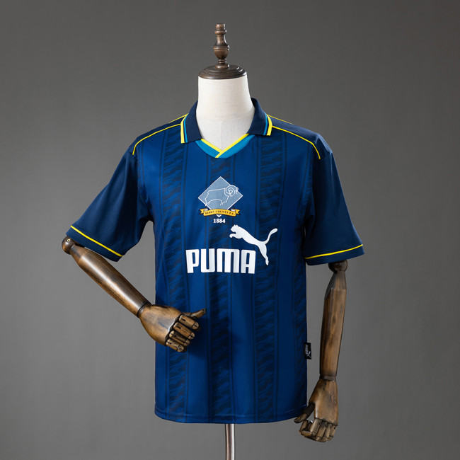 1995-1996 Derby County Away Retro Fans Soccer Jersey