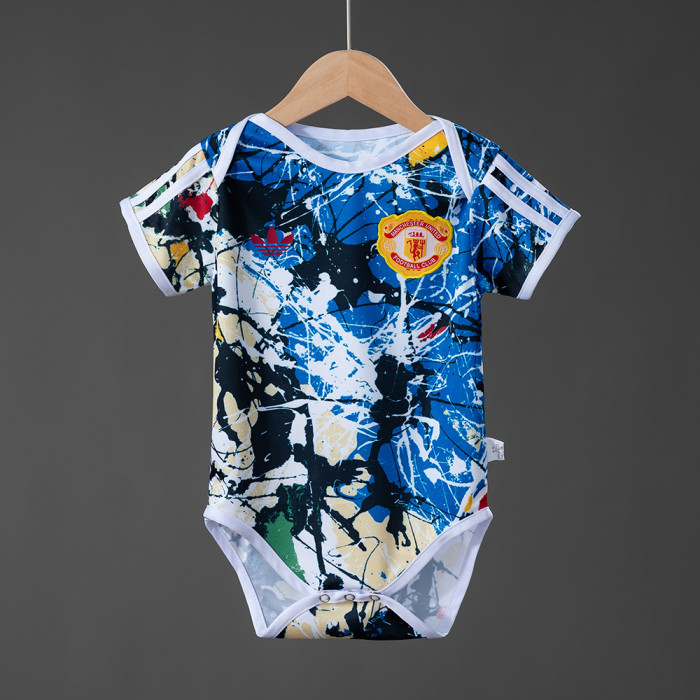 2025-26 Manchester United Stone Roses Baby Infant Crawl Suit
