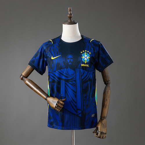 2026 Brazil Blue Jesus Edition Fans Soccer Jersey