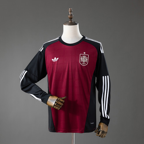 2026 Spain GoalKeeper Red Long Sleeve Soccer Jersey