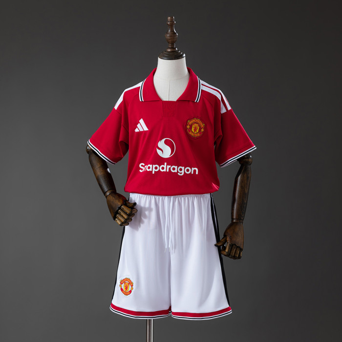2026-27 Manchester United Home Kids Kit Jersey