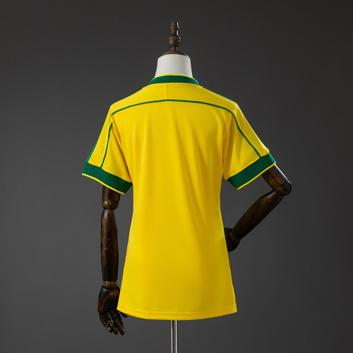 1998 Brazil Home Women Retro Soccer Jersey