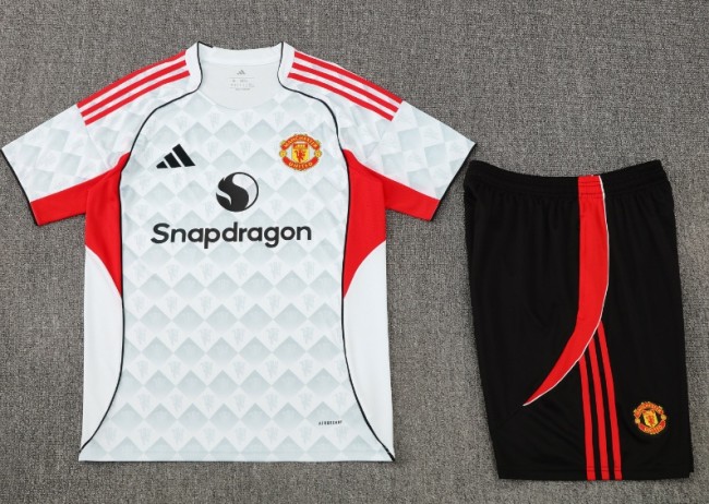 2025-26 Manchester United White Training Short Suit