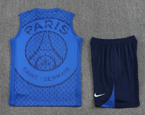2025-26 PSG Blue Vest Training Short Suit