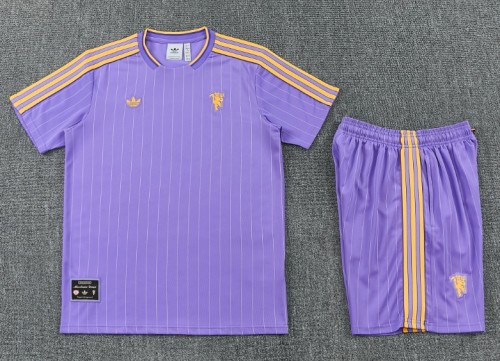 2025-26 Manchester United Purple Training Short Suit