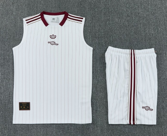 2025-26 Arsenal White Vest Training Short Set