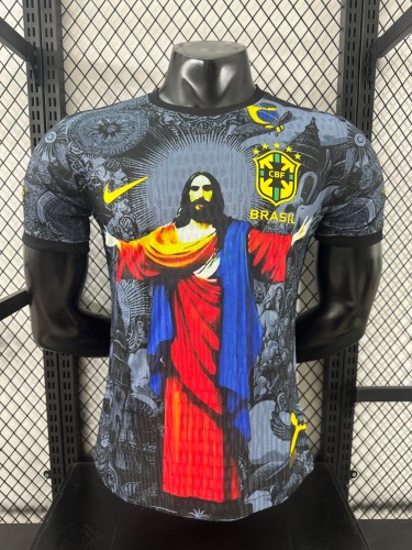 2025-26 Brazil Grey Special Edition Player Version Soccer Jersey