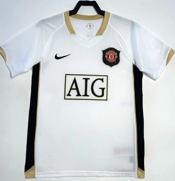 2006-07 Manchester United Away White Retro Soccer Jersey