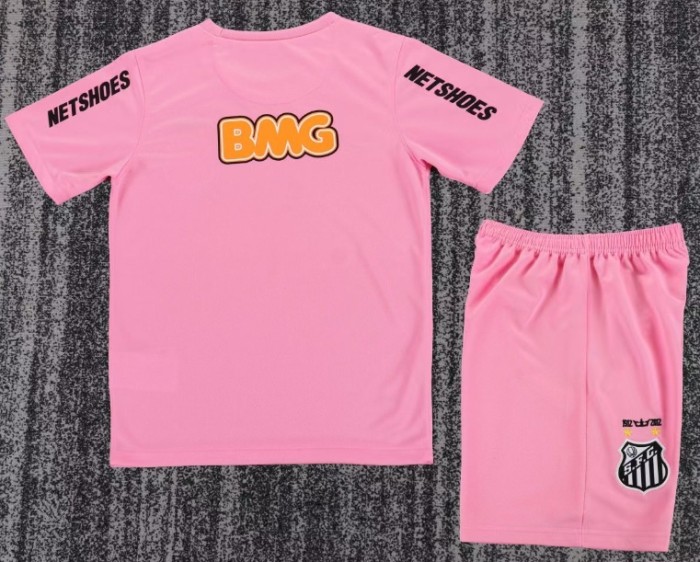 2013 Santos FC Pink Kids Retro Soccer Jersey