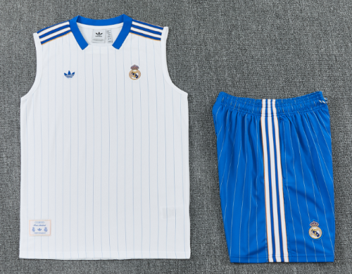 2026-27 Real Madrid White Vest Training Short Suit