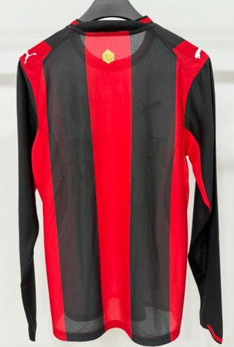 2026-27 AC Milan Home Black-Red Long Sleeve Soccer Jersey