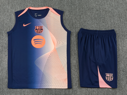 2026-27 Barcelona Royal Blue Vest Training Short Suit