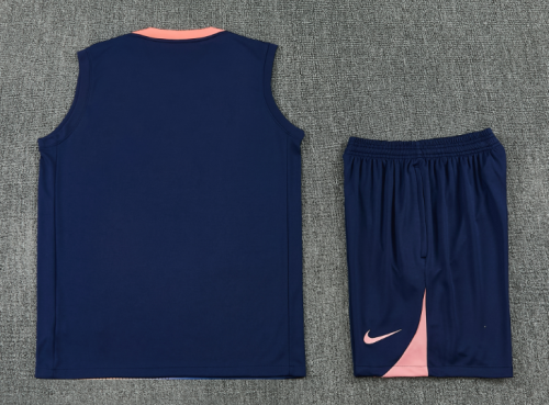 2026-27 Barcelona Royal Blue Vest Training Short Suit