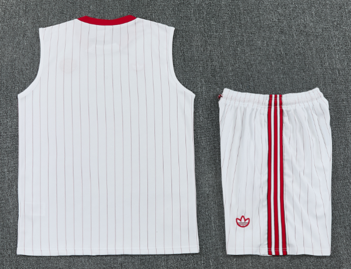 2026-27 Manchester United White Vest Training Short Suit