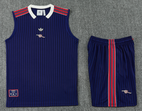 2025-26 Arsenal Royal-Blue Vest Training Short Suit