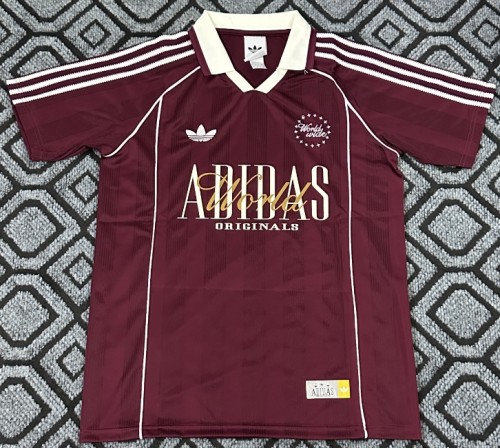 2026-27 Adidas Retro Co-branded Version Maroon Polo Short Sleeve
