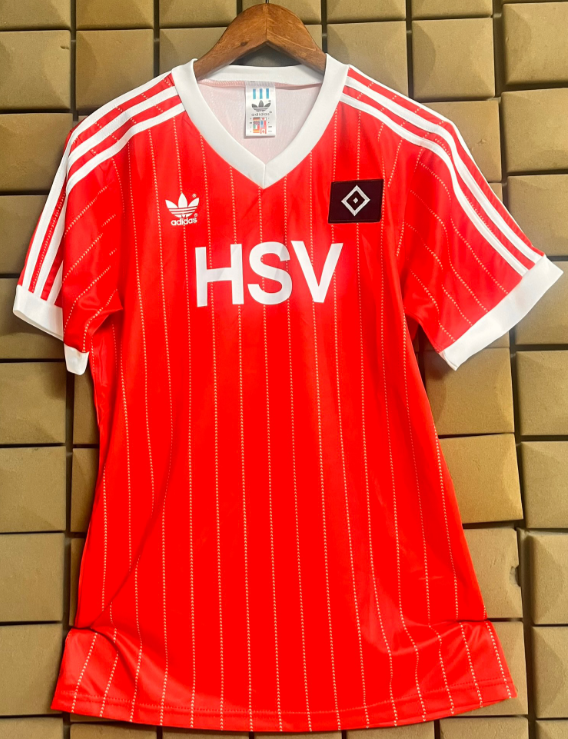 1983 Hamburg SV Red Retro Soccer Jersey