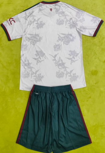 2026-27 Manchester United White Third Away Kids Kit Jersey