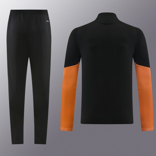 2026-27 Arsenal Black-Orange Half Pull Tracksuit (半拉链)