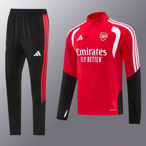 2026-27 Arsenal Red Half Pull Tracksuit (半拉链)