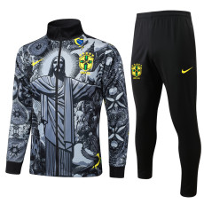 24-25 Brazil Black Jacket Tracksuit #A808(喷墨)