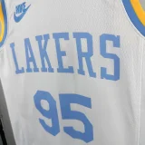 2022-23 Lakers TOSCANO #95 White Retro Top Quality Hot Pressing NBA Jersey