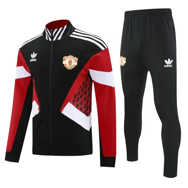 25-26 Man Utd Black Red Jacket Tracksuit #F14