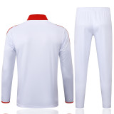 25-26 Bayern White Half Pull Tracksuit #B2520(半拉链)