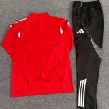 25-26 Sevilla Red Half Pull Tracksuit (Pants Have Pocket)