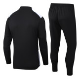 2025 JOM Black Half Pull Tracksuit (半拉链)