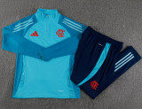 25-26 Flamengo Blue Kids Half Pull Tracksuit (童装)(半拉链)