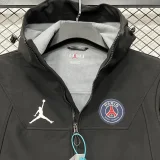 2025-26 PSG Jordan Black Outdoor Jackets #L6607软料