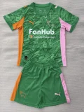 25-26 Derby County Green GoalKeeper Kids Soccer Jersey