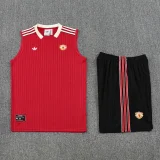 2025-26 Man Utd Red Tank top and shorts suit