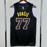 2023-24 LAKERS DONCIC #77 Black City Edition Top Quality Hot Pressing NBA Jersey