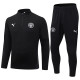 2025-26 Man City Black Half Pull Tracksuit (半拉链）
