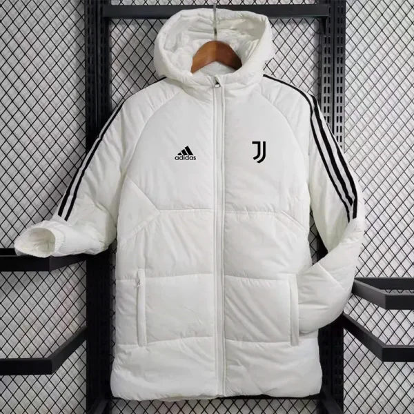 23-24 JUV White Hooded Cotton Coat Black Edge (黑色边) 棉衣