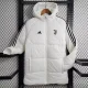 23-24 JUV White Hooded Cotton Coat Black Edge (黑色边) 棉衣