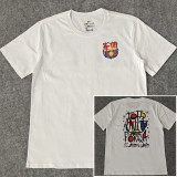 25-26 BAR White High Quality Casual T-shirt #圆领涂鸦