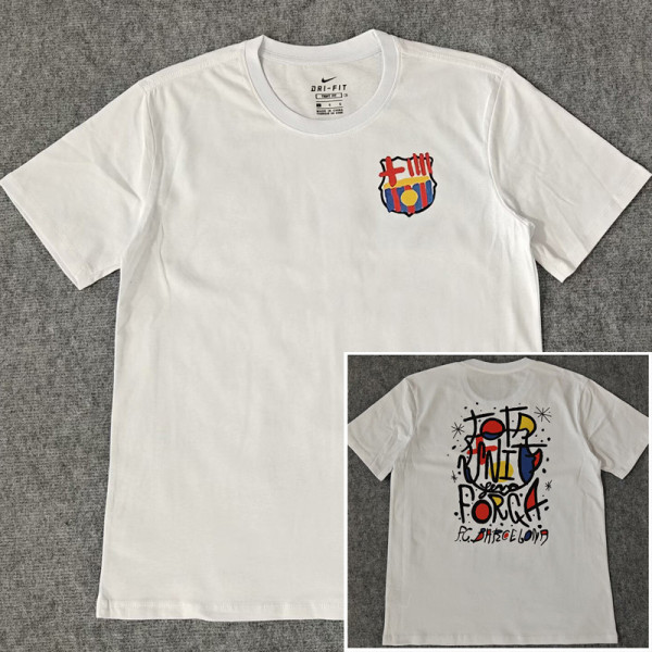 25-26 BAR White High Quality Casual T-shirt #圆领涂鸦