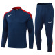 2024 NK Royal Blue Half Pull Tracksuit #05(半拉链)(红色领)