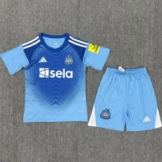 25-26 Newcastle Blue Goalkeeper Kids Soccer Jersey