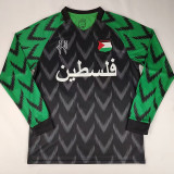 24-25 Palestina FC Black Green Long Sleeve Soccer Jersey (长袖)