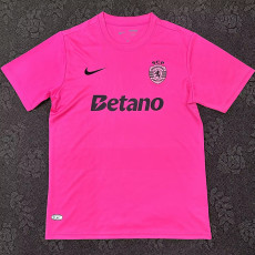 24-25 Sporting Lisbon Pink Fans Soccer Jersey