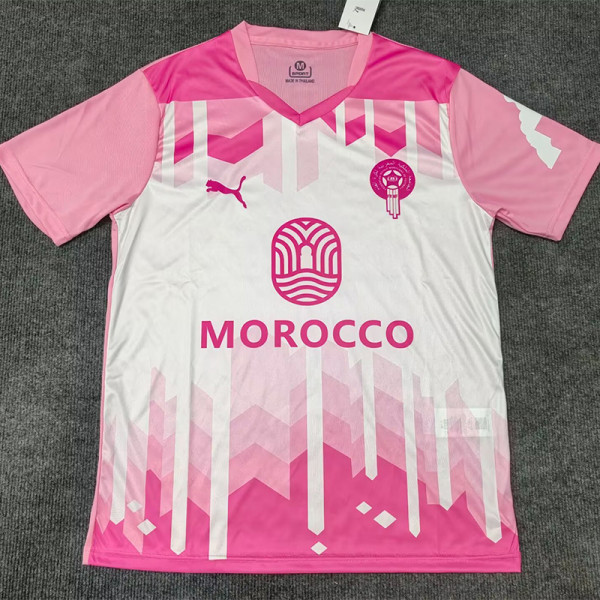 2025-26 Morocco Pink White Special Edition Trainingshirts (英文)