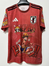 25-26 Japan Red Special Edition Fans Soccer Jersey (红草 帽)