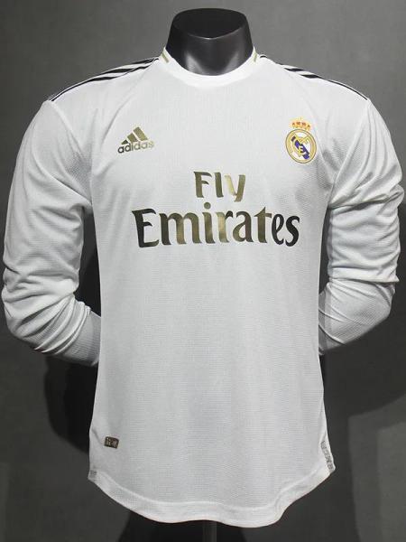 2019-2020 RMA Home Player Version 长袖球员 Long Sleeve Retro Soccer Jersey